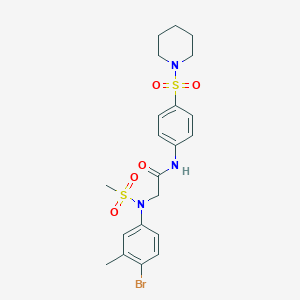 N~2~-(4-bromo-3-methylphenyl)-N~2~-(methylsulfonyl)-N~1~-[4-(1-piperidinylsulfonyl)phenyl]glycinamide