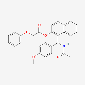 1-[(acetylamino)(4-methoxyphenyl)methyl]-2-naphthyl phenoxyacetate