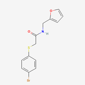 molecular formula C13H12BrNO2S B5253523 2-[(4-bromophenyl)thio]-N-(2-furylmethyl)acetamide 