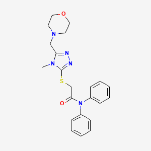 2-{[4-methyl-5-(4-morpholinylmethyl)-4H-1,2,4-triazol-3-yl]thio}-N,N-diphenylacetamide