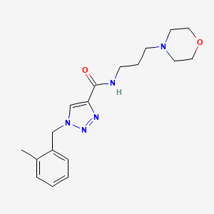 molecular formula C18H25N5O2 B5253557 1-[(2-methylphenyl)methyl]-N-(3-morpholin-4-ylpropyl)triazole-4-carboxamide 