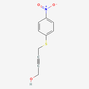 molecular formula C10H9NO3S B5253573 4-(4-Nitrophenyl)sulfanylbut-2-yn-1-ol 