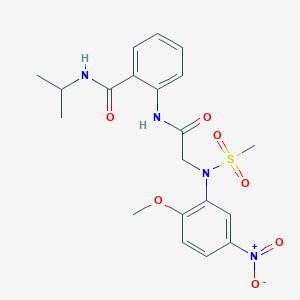 N-isopropyl-2-{[N-(2-methoxy-5-nitrophenyl)-N-(methylsulfonyl)glycyl]amino}benzamide