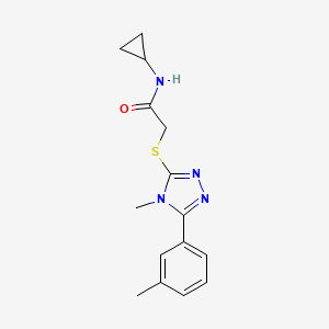 N-cyclopropyl-2-{[4-methyl-5-(3-methylphenyl)-4H-1,2,4-triazol-3-yl]sulfanyl}acetamide