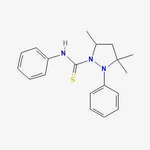 3,3,5-trimethyl-N,2-diphenyl-1-pyrazolidinecarbothioamide