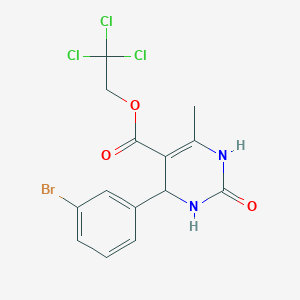 molecular formula C14H12BrCl3N2O3 B5253654 2,2,2-Trichloroethyl 4-(3-bromophenyl)-6-methyl-2-oxo-1,2,3,4-tetrahydropyrimidine-5-carboxylate CAS No. 5613-85-4