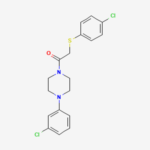 1-(3-chlorophenyl)-4-{[(4-chlorophenyl)thio]acetyl}piperazine