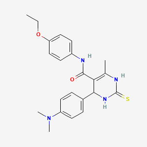 molecular formula C22H26N4O2S B5253704 4-[4-(dimethylamino)phenyl]-N-(4-ethoxyphenyl)-6-methyl-2-thioxo-1,2,3,4-tetrahydropyrimidine-5-carboxamide 