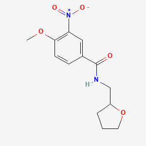 molecular formula C13H16N2O5 B5253777 4-methoxy-3-nitro-N-(tetrahydro-2-furanylmethyl)benzamide 