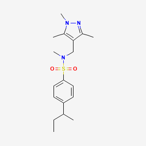 4-(SEC-BUTYL)-N-METHYL-N-[(1,3,5-TRIMETHYL-1H-PYRAZOL-4-YL)METHYL]-1-BENZENESULFONAMIDE