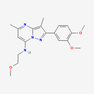 2-(3,4-dimethoxyphenyl)-N-(2-methoxyethyl)-3,5-dimethylpyrazolo[1,5-a]pyrimidin-7-amine