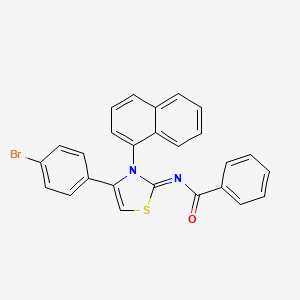 molecular formula C26H17BrN2OS B5253808 N-[4-(4-bromophenyl)-3-(1-naphthyl)-1,3-thiazol-2(3H)-ylidene]benzamide 