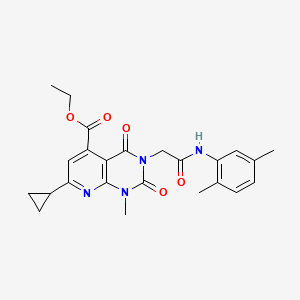 ETHYL 7-CYCLOPROPYL-3-{[(2,5-DIMETHYLPHENYL)CARBAMOYL]METHYL}-1-METHYL-2,4-DIOXO-1H,2H,3H,4H-PYRIDO[2,3-D]PYRIMIDINE-5-CARBOXYLATE