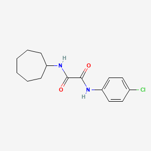 molecular formula C15H19ClN2O2 B5253857 N-(4-chlorophenyl)-N'-cycloheptylethanediamide 