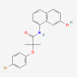 molecular formula C20H18BrNO3 B5253886 2-(4-bromophenoxy)-N-(7-hydroxynaphthalen-1-yl)-2-methylpropanamide 