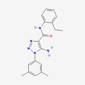 molecular formula C19H21N5O B5253890 5-amino-1-(3,5-dimethylphenyl)-N-(2-ethylphenyl)-1H-1,2,3-triazole-4-carboxamide 