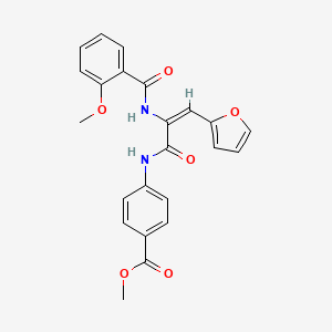 molecular formula C23H20N2O6 B5253921 methyl 4-({3-(2-furyl)-2-[(2-methoxybenzoyl)amino]acryloyl}amino)benzoate 