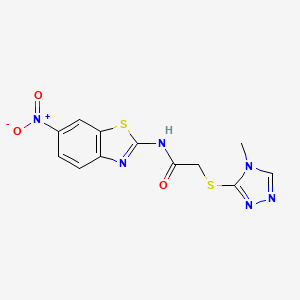 2-[(4-METHYL-4H-1,2,4-TRIAZOL-3-YL)SULFANYL]-N~1~-(6-NITRO-1,3-BENZOTHIAZOL-2-YL)ACETAMIDE