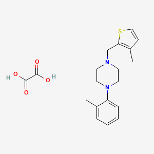 1-(2-Methylphenyl)-4-[(3-methylthiophen-2-yl)methyl]piperazine;oxalic acid