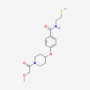 4-{[1-(methoxyacetyl)-4-piperidinyl]oxy}-N-[2-(methylthio)ethyl]benzamide