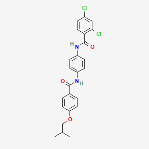 molecular formula C24H22Cl2N2O3 B5254000 2,4-dichloro-N-{4-[(4-isobutoxybenzoyl)amino]phenyl}benzamide 