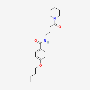 4-butoxy-N-[4-oxo-4-(1-piperidinyl)butyl]benzamide