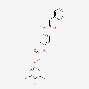 2-(4-chloro-3,5-dimethylphenoxy)-N-{4-[(phenylacetyl)amino]phenyl}acetamide