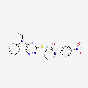 2-[(5-ALLYL-5H-[1,2,4]TRIAZINO[5,6-B]INDOL-3-YL)SULFANYL]-N~1~-(4-NITROPHENYL)BUTANAMIDE