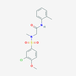 N~2~-[(3-chloro-4-methoxyphenyl)sulfonyl]-N~2~-methyl-N-(2-methylphenyl)glycinamide