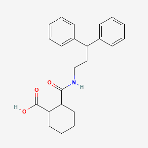 molecular formula C23H27NO3 B5254061 2-{[(3,3-DIPHENYLPROPYL)AMINO]CARBONYL}-1-CYCLOHEXANECARBOXYLIC ACID 