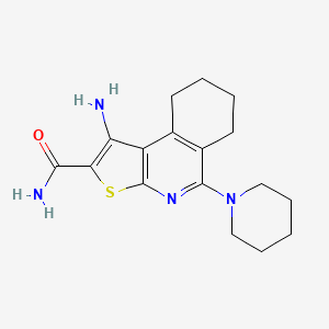 molecular formula C17H22N4OS B5254074 1-amino-5-(1-piperidinyl)-6,7,8,9-tetrahydrothieno[2,3-c]isoquinoline-2-carboxamide 