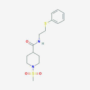 1-METHANESULFONYL-N-[2-(PHENYLSULFANYL)ETHYL]PIPERIDINE-4-CARBOXAMIDE