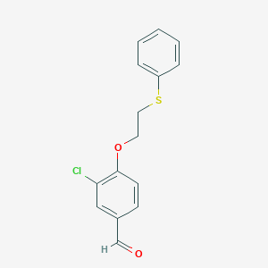 molecular formula C15H13ClO2S B5254119 3-chloro-4-[2-(phenylthio)ethoxy]benzaldehyde 