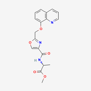 methyl N-({2-[(8-quinolinyloxy)methyl]-1,3-oxazol-4-yl}carbonyl)-D-alaninate