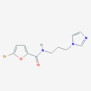 molecular formula C11H12BrN3O2 B5254182 n-(3-(1h-Imidazol-1-yl)propyl)-5-bromofuran-2-carboxamide 