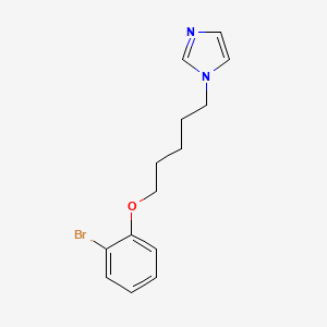 molecular formula C14H17BrN2O B5254209 1-[5-(2-Bromophenoxy)pentyl]imidazole 