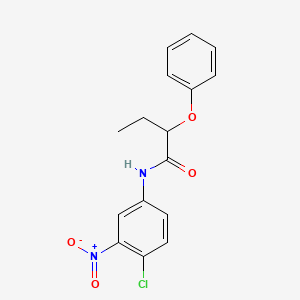 molecular formula C16H15ClN2O4 B5254217 N-(4-chloro-3-nitrophenyl)-2-phenoxybutanamide 