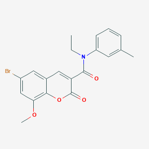 6-bromo-N-ethyl-8-methoxy-N-(3-methylphenyl)-2-oxo-2H-chromene-3-carboxamide