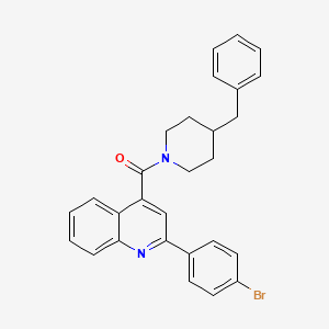 molecular formula C28H25BrN2O B5254229 (4-BENZYLPIPERIDINO)[2-(4-BROMOPHENYL)-4-QUINOLYL]METHANONE 