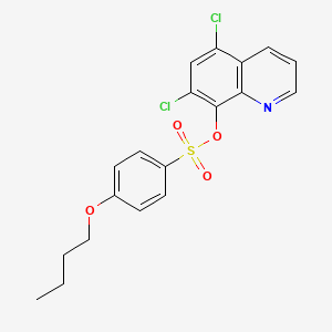 5,7-DICHLOROQUINOLIN-8-YL 4-BUTOXYBENZENE-1-SULFONATE