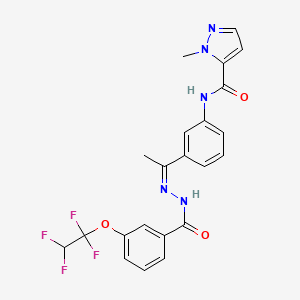 1-methyl-N-(3-{N-[3-(1,1,2,2-tetrafluoroethoxy)benzoyl]ethanehydrazonoyl}phenyl)-1H-pyrazole-5-carboxamide