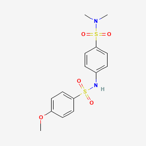 molecular formula C15H18N2O5S2 B5254290 [(4-{[(4-Methoxyphenyl)sulfonyl]amino}phenyl)sulfonyl]dimethylamine 