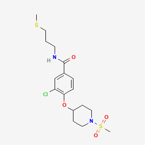 3-chloro-4-{[1-(methylsulfonyl)-4-piperidinyl]oxy}-N-[3-(methylthio)propyl]benzamide