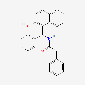 molecular formula C25H21NO2 B5254310 N-[(2-hydroxynaphthalen-1-yl)-phenylmethyl]-2-phenylacetamide 