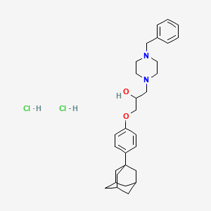 1-[4-(1-Adamantyl)phenoxy]-3-(4-benzylpiperazin-1-yl)propan-2-ol;dihydrochloride