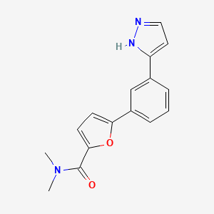 N,N-dimethyl-5-[3-(1H-pyrazol-3-yl)phenyl]-2-furamide