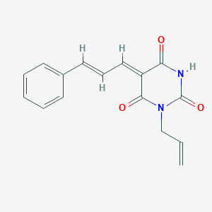 1-allyl-5-(3-phenyl-2-propen-1-ylidene)-2,4,6(1H,3H,5H)-pyrimidinetrione