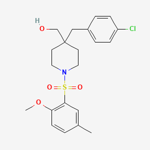 {4-(4-chlorobenzyl)-1-[(2-methoxy-5-methylphenyl)sulfonyl]-4-piperidinyl}methanol