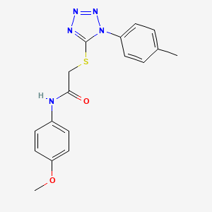 molecular formula C17H17N5O2S B5254381 N-(4-methoxyphenyl)-2-{[1-(4-methylphenyl)-1H-tetrazol-5-yl]sulfanyl}acetamide 