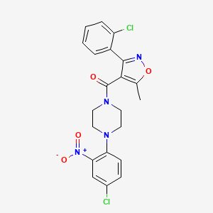 [4-(4-CHLORO-2-NITROPHENYL)PIPERAZINO][3-(2-CHLOROPHENYL)-5-METHYL-4-ISOXAZOLYL]METHANONE